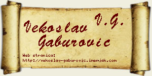 Vekoslav Gaburović vizit kartica